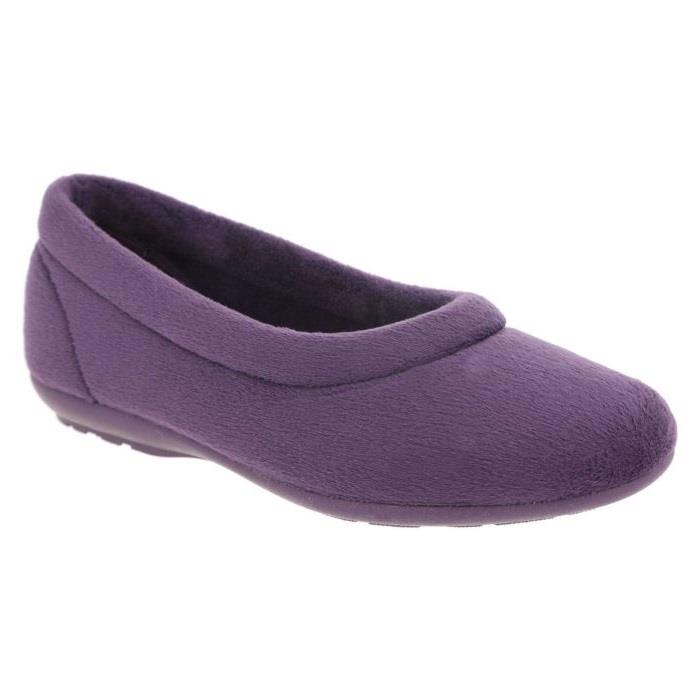 Women's Wide Fit DB Jade Slippers in Green Velour - Image 1