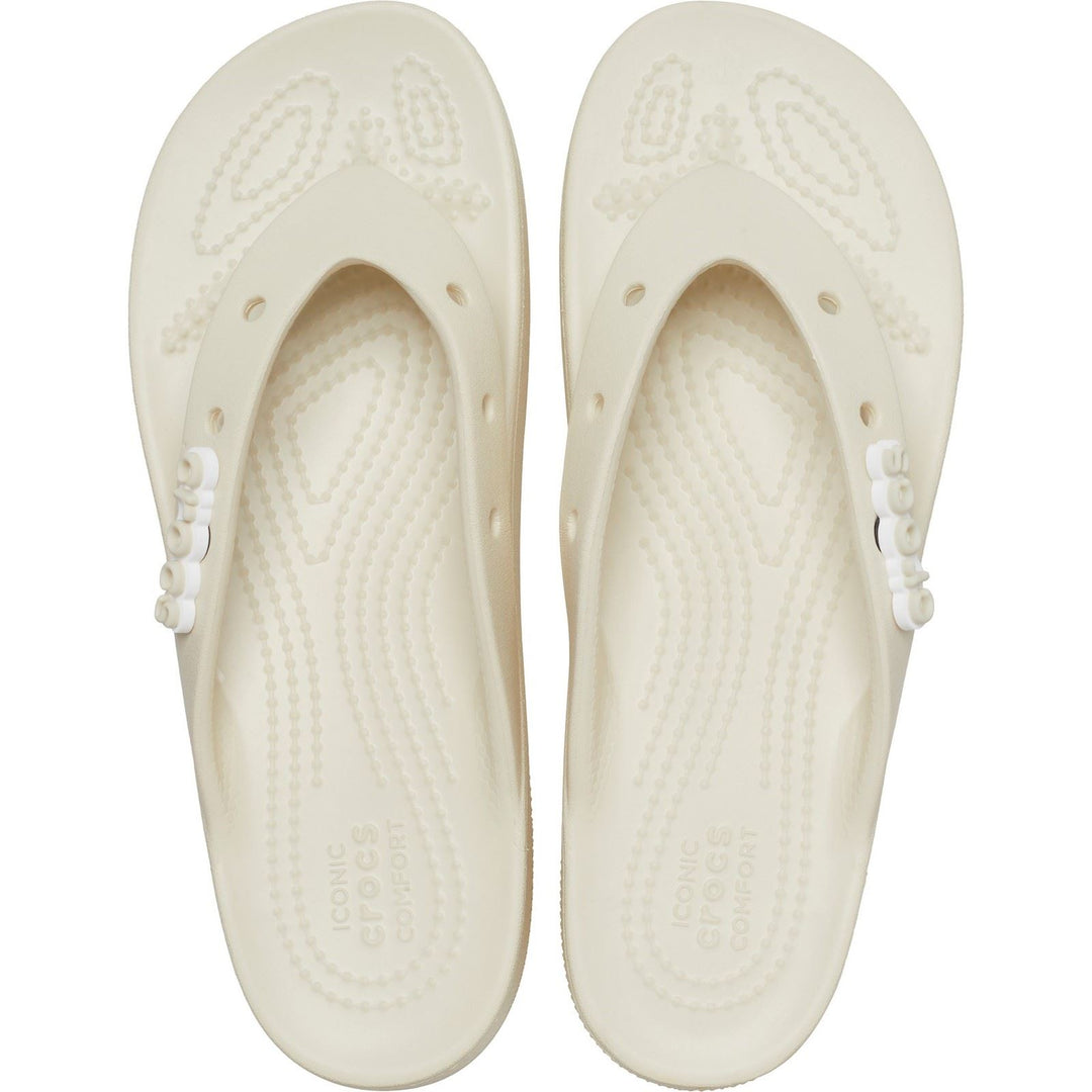 Women's Crocs 207714 Classic Platform Flip Flop in Bone - Image 5