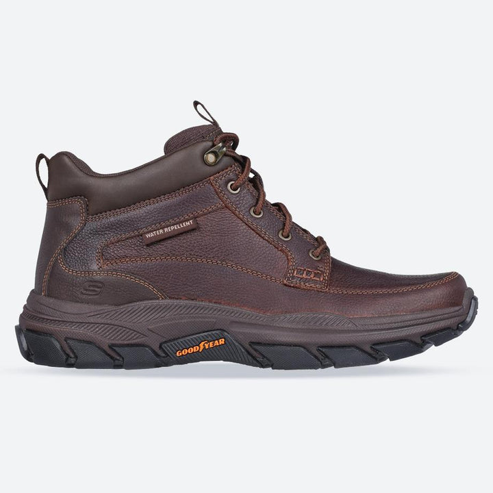 Men's Wide Fit Skechers 204454 Respected Boswell Waterproof Boots in Red/Brown - Image 1