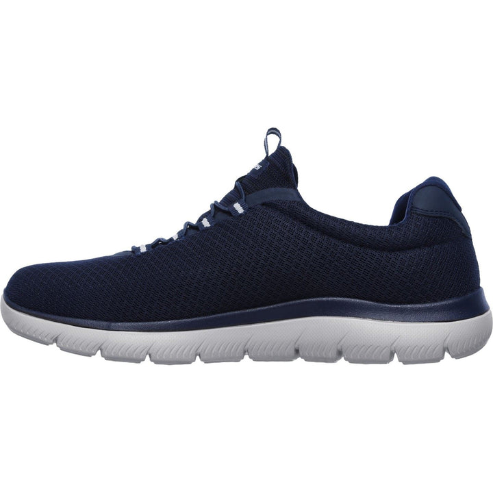 Men's Wide Fit Skechers 52811 Summits Slip On Sports Trainers in Navy - Image 1