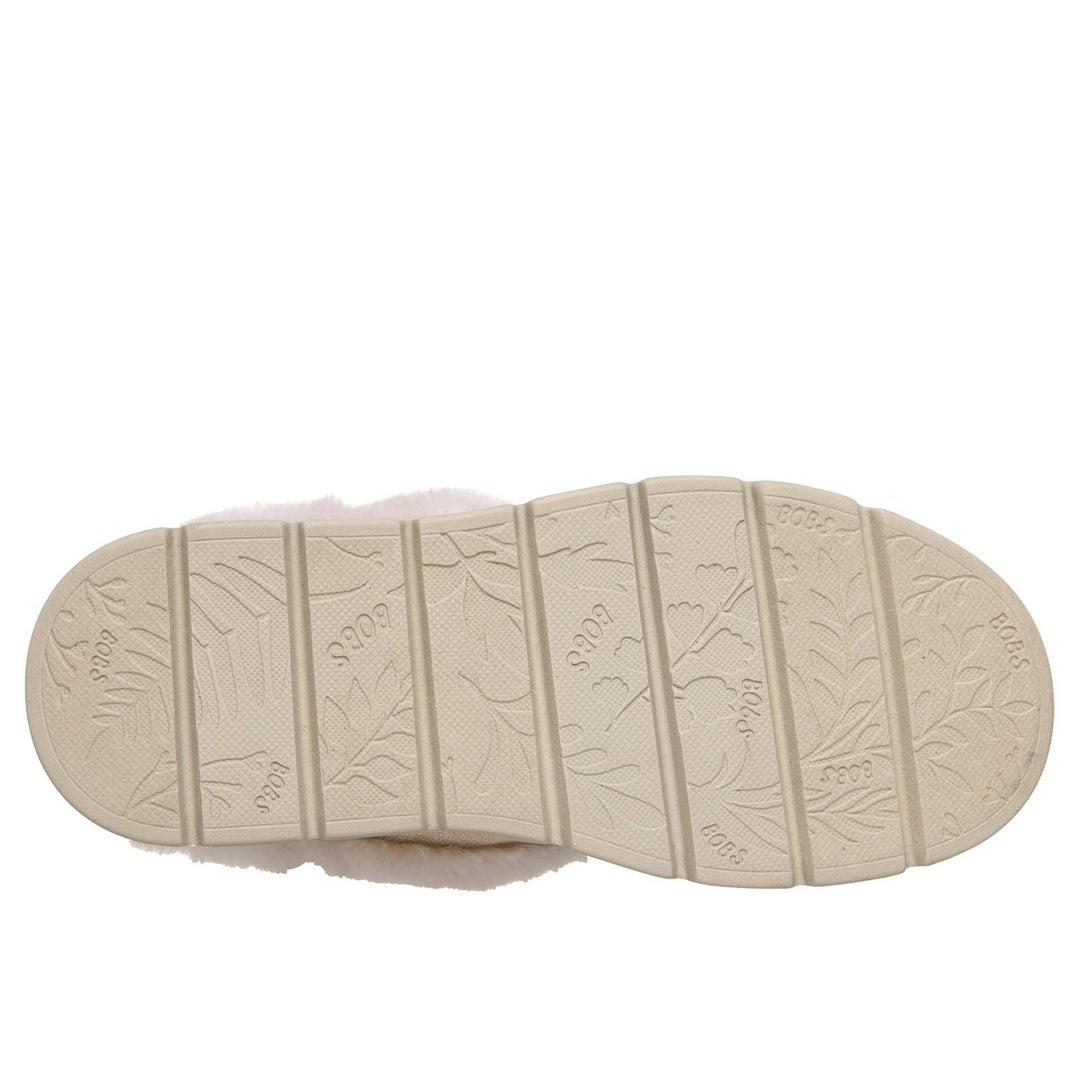 Women's Wide Fit Skechers Keepsakes 114762 Lite Cozy Blend Slippers in Off White - Image 5