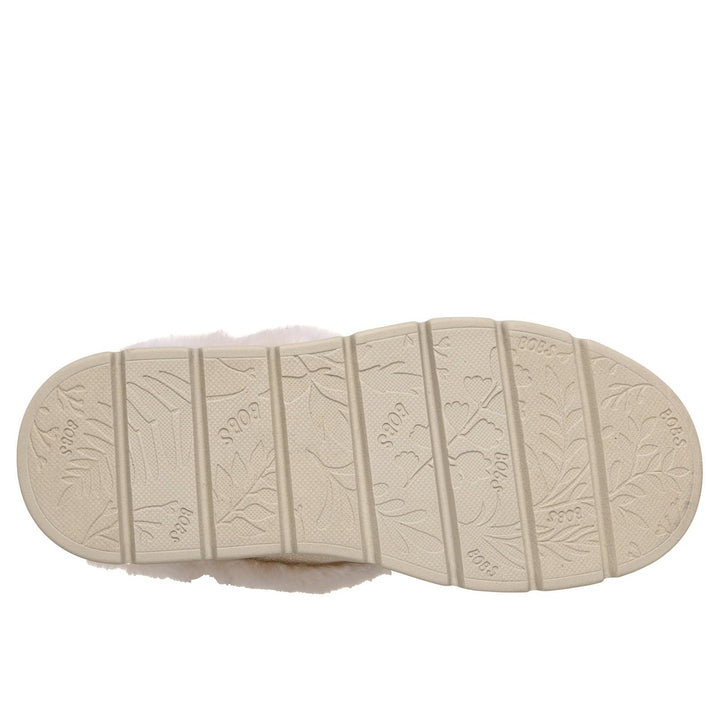 Women's Wide Fit Skechers Keepsakes 114762 Lite Cozy Blend Slippers in Off White - Image 1