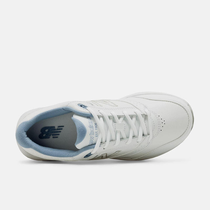 Women's Wide Fit New Balance WW928WB3 Walking Rollbar Stability Trainers in White - Image 1
