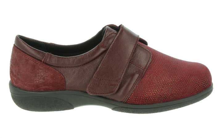 Womens Wide Fit DB Firecrest Shoes in Black / Stretch - Image 1