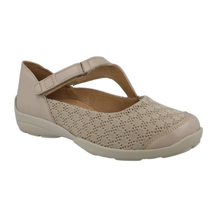 Women's Wide Fit DB Newt Shoes in Beige - Image 1