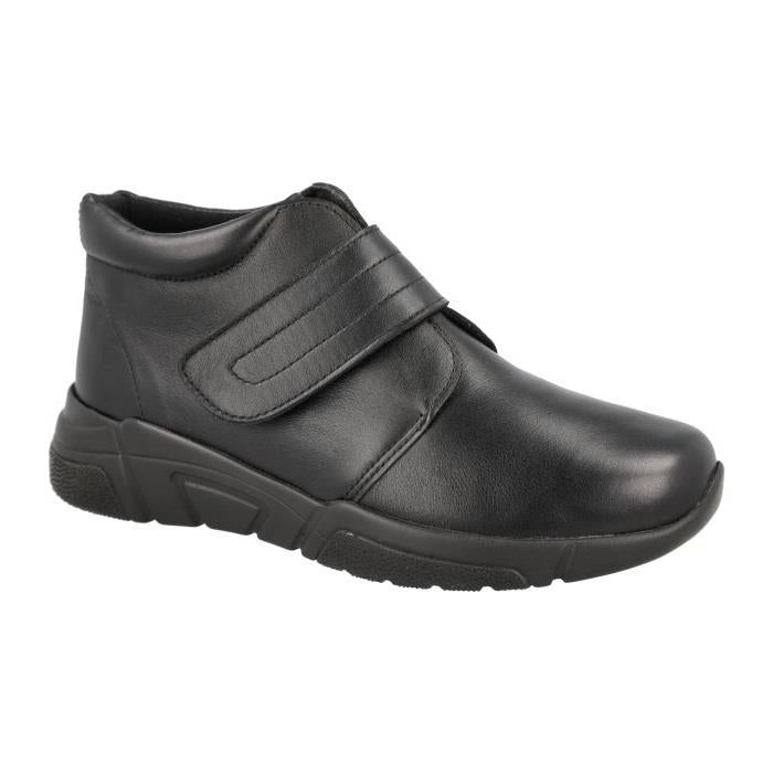 Women's Wide Fit DB Bay Ankle Boots in Black Leather - Image 3