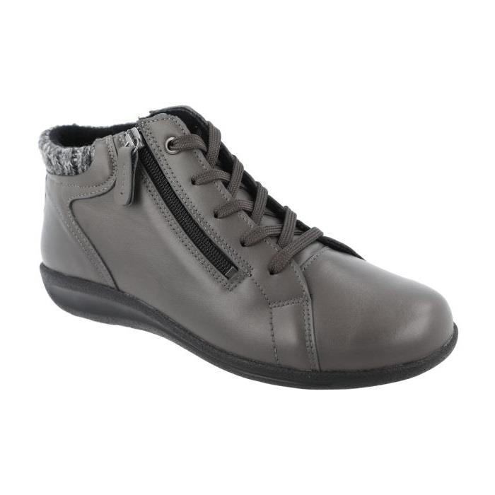 Women's Wide Fit DB Pipit Boots in Black Stretch Lea - Image 1
