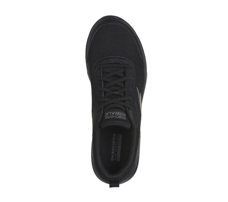 Men's Wide Fit Skechers 216644 Go Walk 7 Trainers in Black - Image 4