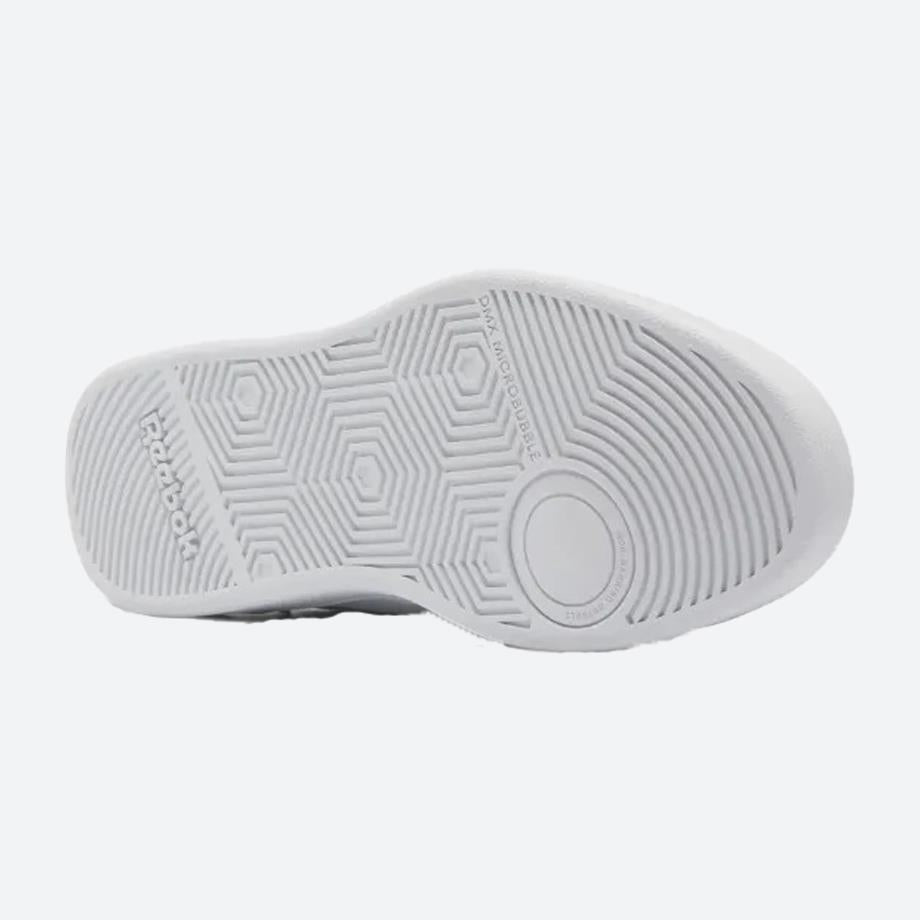 Mens Wide Fit Reebok Court Advance Trainers in White/White/Clogrn - Image 5