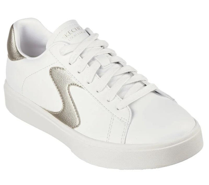Women's Wide Fit Skechers 185016 Eden Lx Beaming Trainers in White/Black - Image 1