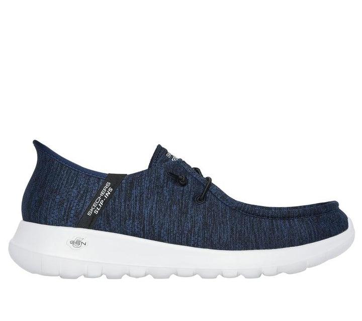 Men's Wide Fit Skechers 216283 Slip-ins Go Walk Max Free Hands Trainers in Navy - Image 1
