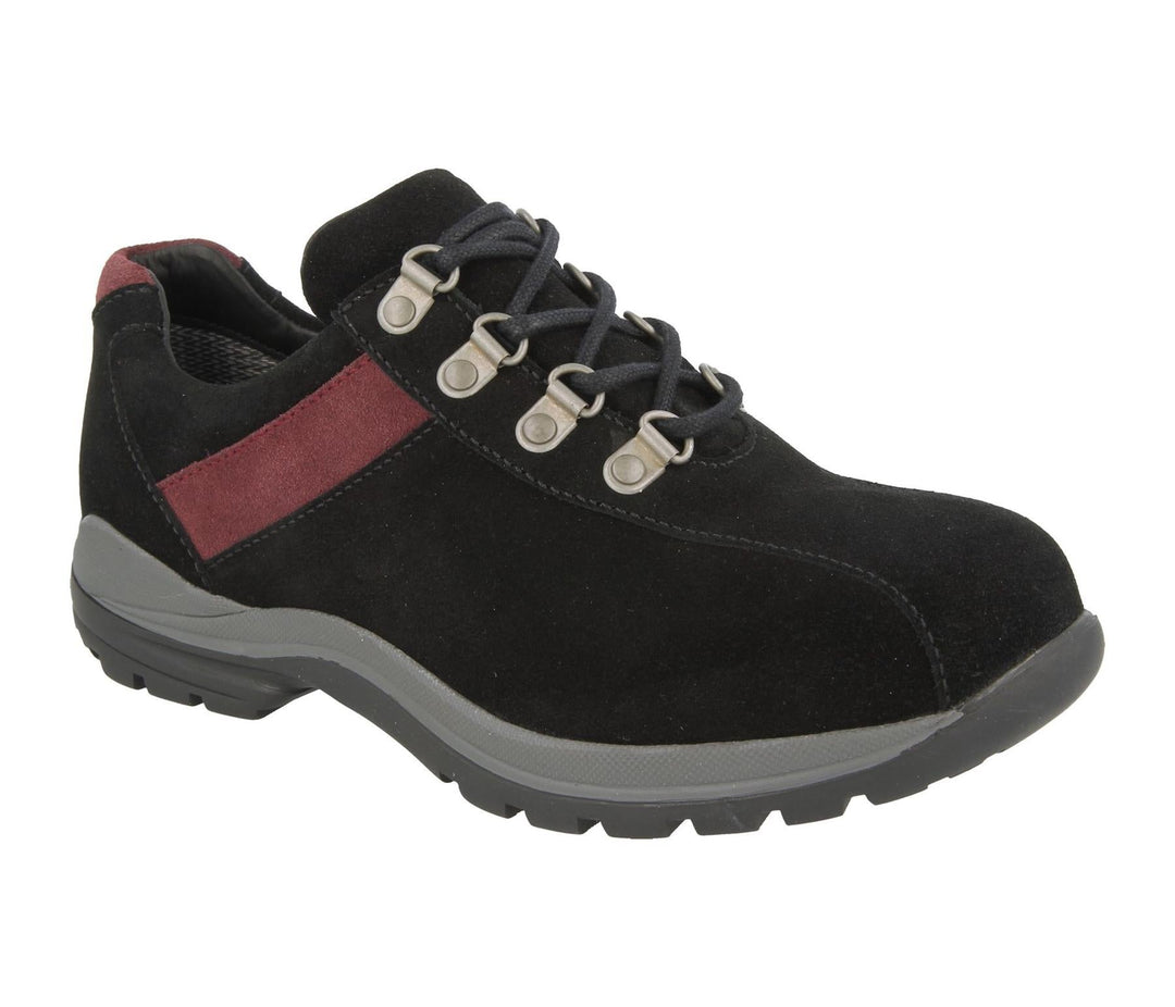 Mens Wide Fit DB Wyoming Walking Trainers in Black Suede - Image 3