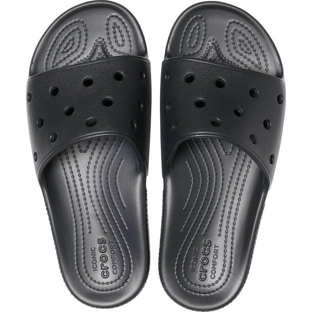 Women's Crocs 206121 Classic Slippers in Black - Image 6