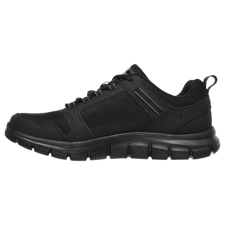 Men's Wide Fit Skechers 232001 Track Knockhill Trainers in Black - Image 1