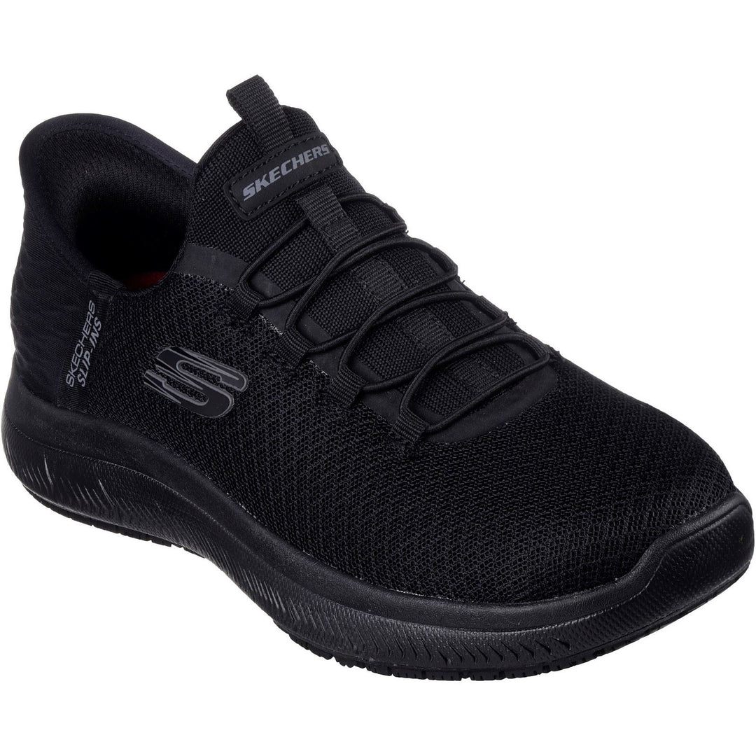Women's Wide Fit Skechers 108144EC Summits SR Enslee Work Trainers in Black - Image 3