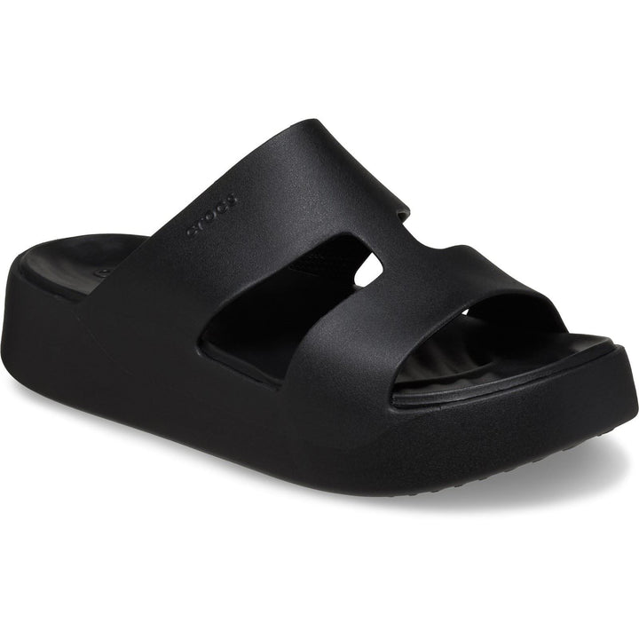 Women's Crocs 209409 Getaway Platform H-Strap Slippers in Latte - Image 1
