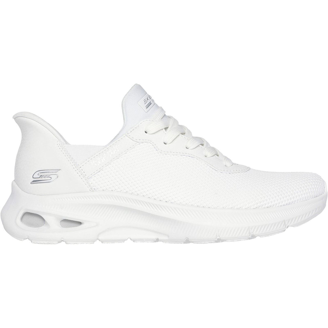Women's Wide Fit Skechers 117509 Bobs Unity Trainers in Off White - Image 8
