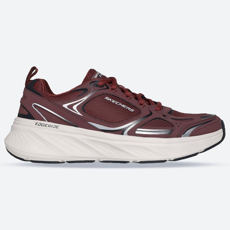 Men's Relaxed Fit Skechers 232844 Edgeride Exodis Trainers in Burgundy - Image 1
