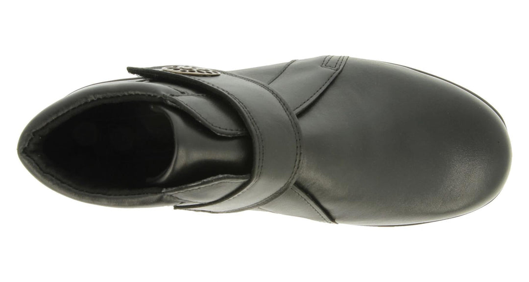 Womens Wide Fit DB Fieldfare Boots in Black - Image 5