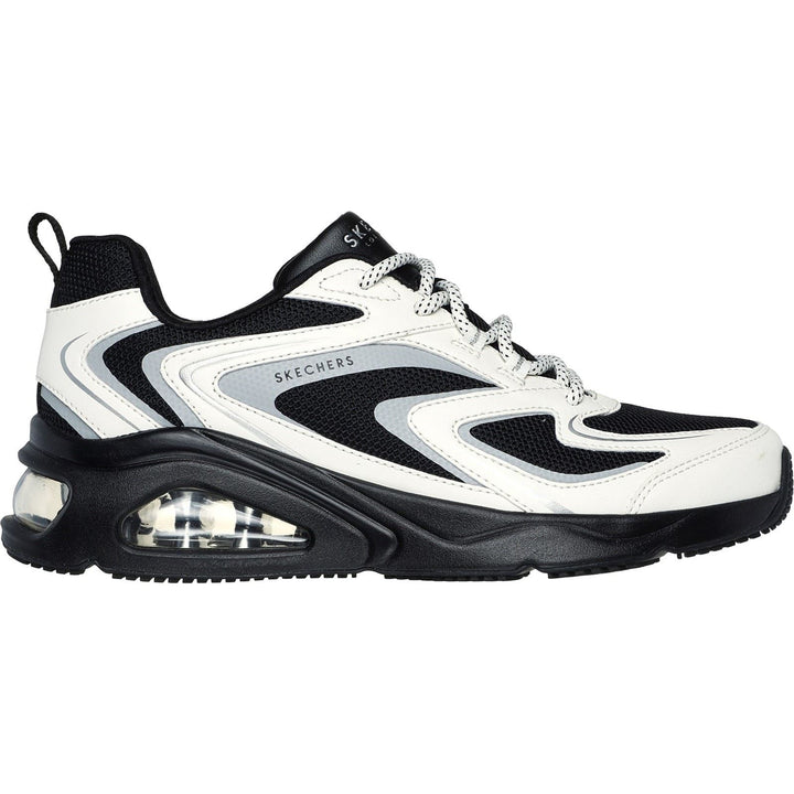 Women's Wide Fit Skechers 177424 Tres Air Uno Street Fl Air Trainers -  Black/White in Black/White - Image 1