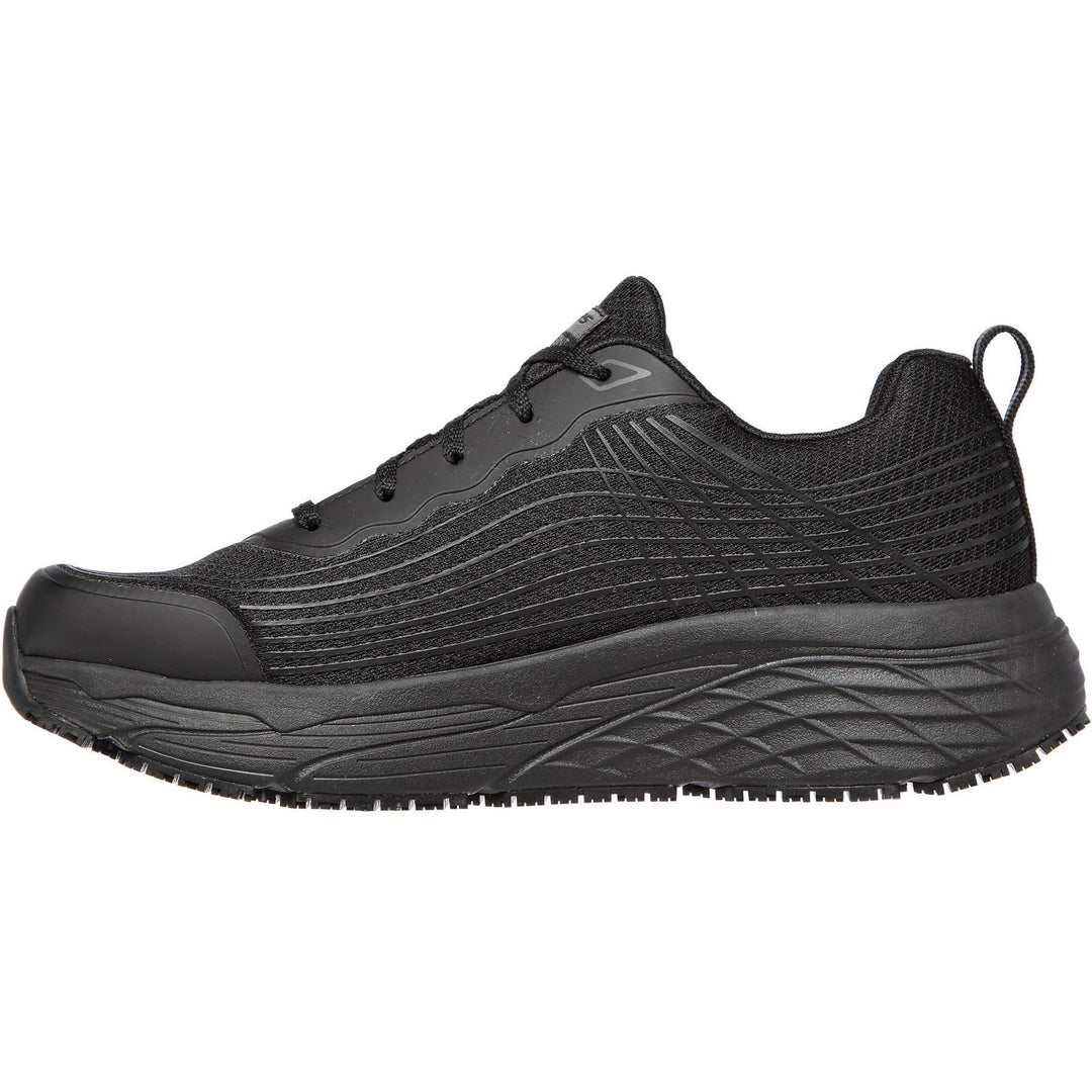 Men's Wide Fit Skechers 200021EC Relaxed Fit Max Cushioning Elite Trainers in Black - Image 4