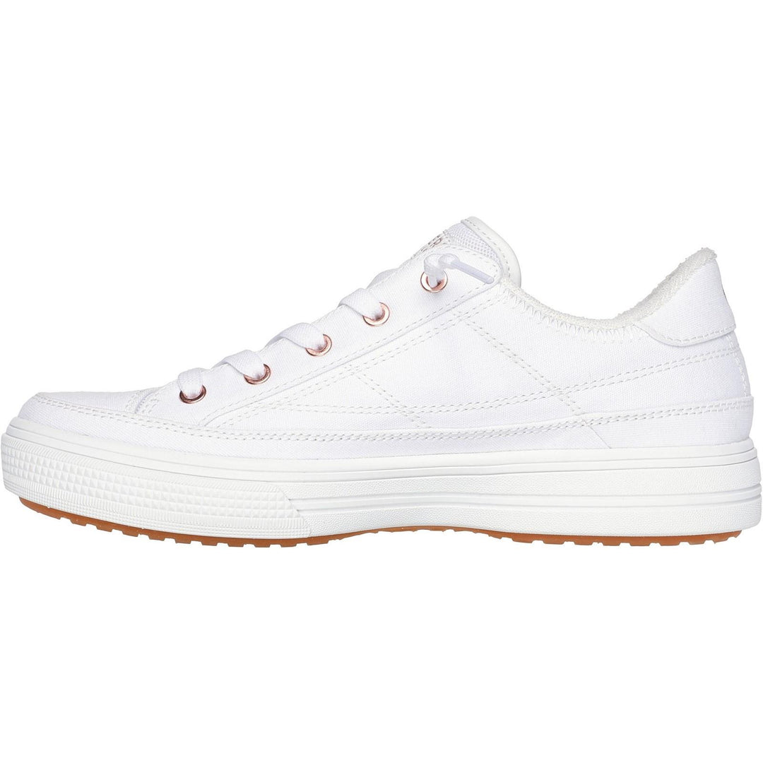 Women's Wide Fit Skechers 177190W Arch Fit Arcade Meet Ya There Shoes in White - Image 4