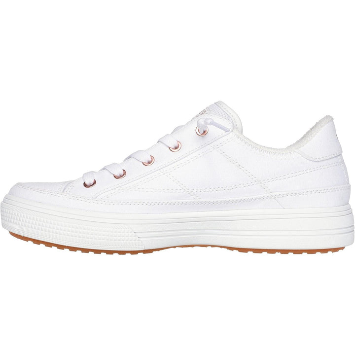 Women's Wide Fit Skechers 177190W Arch Fit Arcade Meet Ya There Shoes in White - Image 1