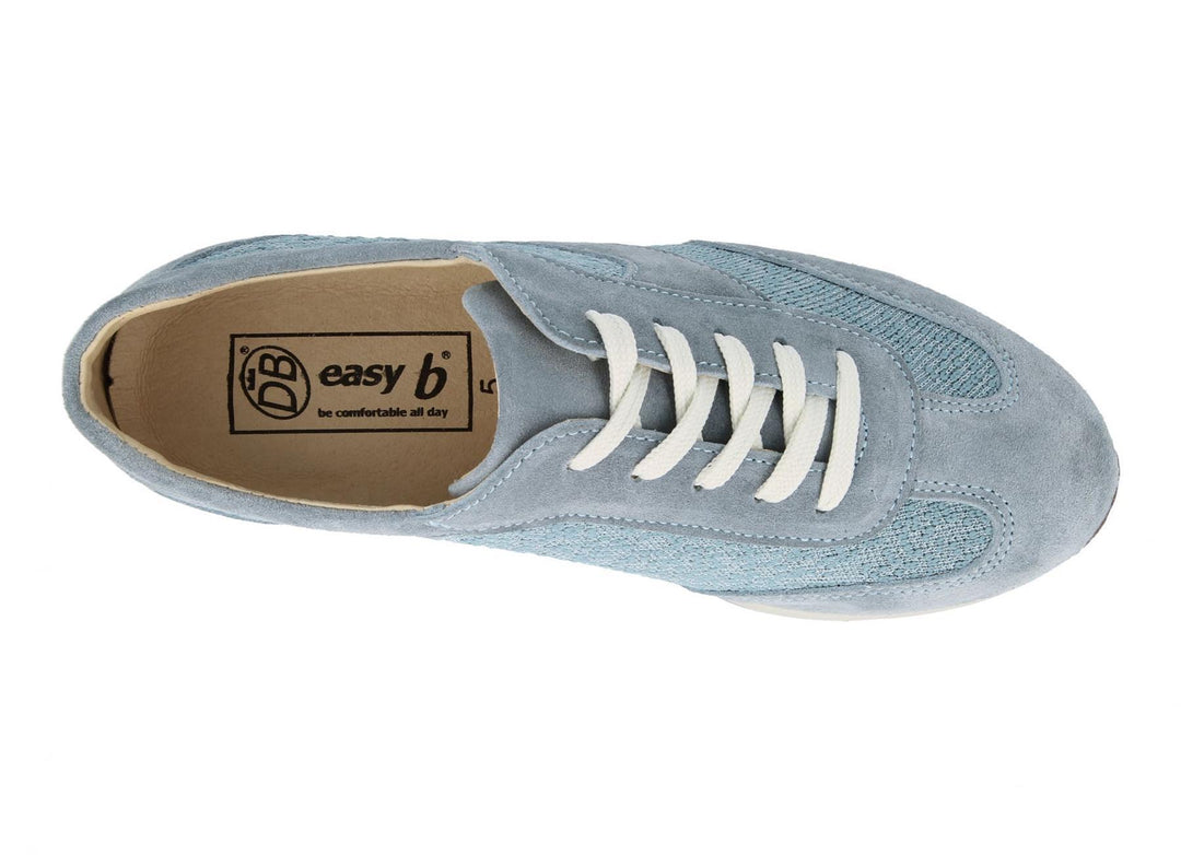 Womens Wide Fit DB Linton Canvas in Sky Blue - Image 4