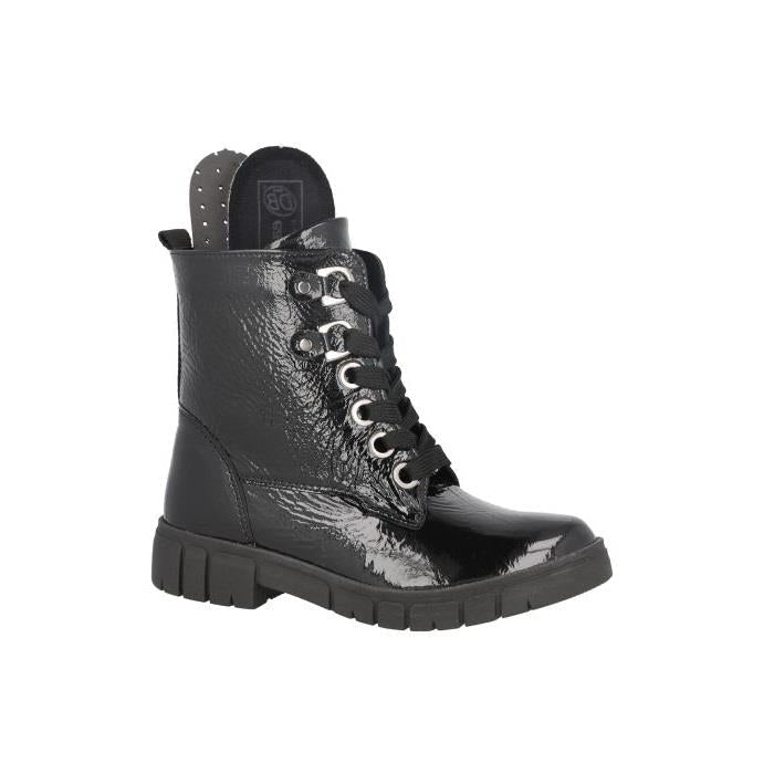 Women's Wide Fit DB Ampthill Water Resistant Boots in Black Leather - Image 1
