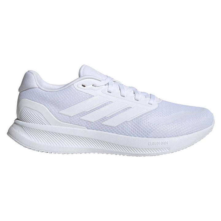 Men's Wide Fit Adidas Runfalcon 5 Walking/Running Trainers in Black/White - Image 1