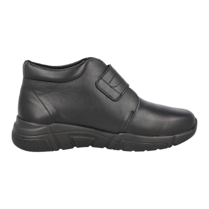 Women's Wide Fit DB Bay Ankle Boots in Black Leather - Image 1