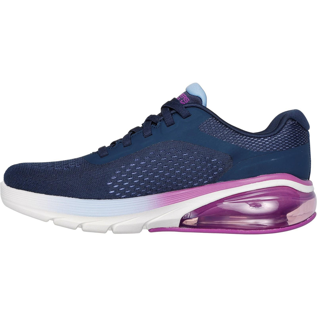 Women's Wide Fit Skechers 124375 Go Walk Air 3.0 Trainers in Navy/Purple - Image 4