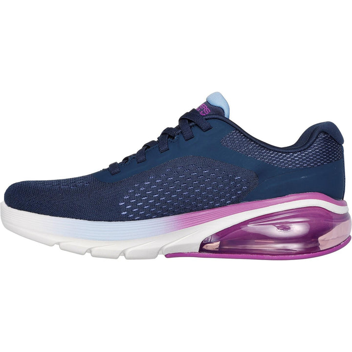 Women's Wide Fit Skechers 124375 Go Walk Air 3.0 Trainers in Navy/Purple - Image 1