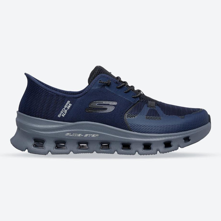 Men's Wide Fit Skechers 232930W Slip-ins Glide Step Pro Trainers in Grey/Charcoal - Image 1
