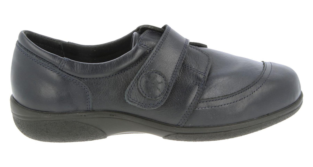 Womens Wide Fit DB Owl Shoes in Black / Stretch - Image 6