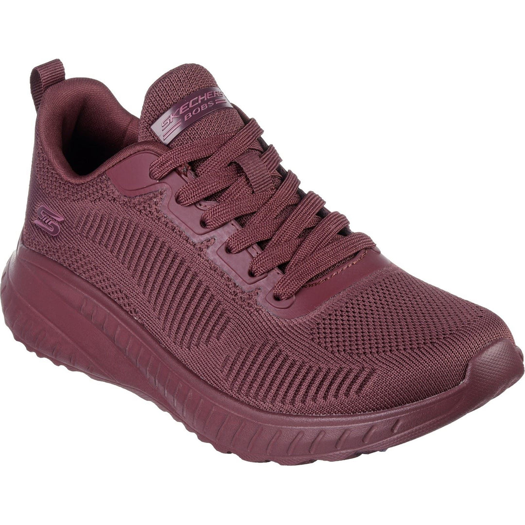 Women's Wide Fit Skechers 117209 Bob Squad Chaos Face Off Trainers -Plum in Plum - Image 3