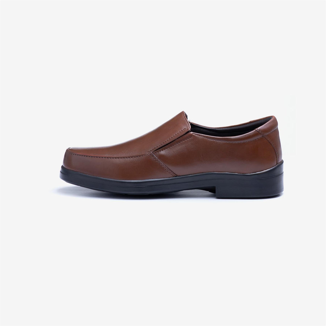 Mens Wide Fit Tredd Well Camelot Slip On Shoes - Tan in Tan - Image 5