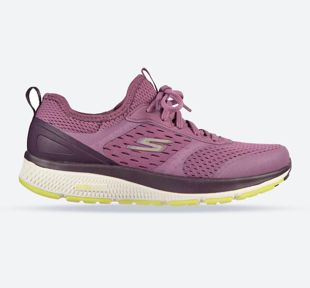Women's Wide Fit Skechers 128276  Go Run Consistent Vivid Trainers in Mauve - Image 1