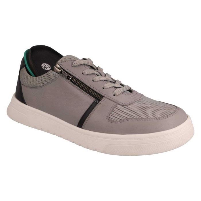 Men's Wide Fit DB Noah Shoes in Navy Leather / Navy Mesh - Image 1