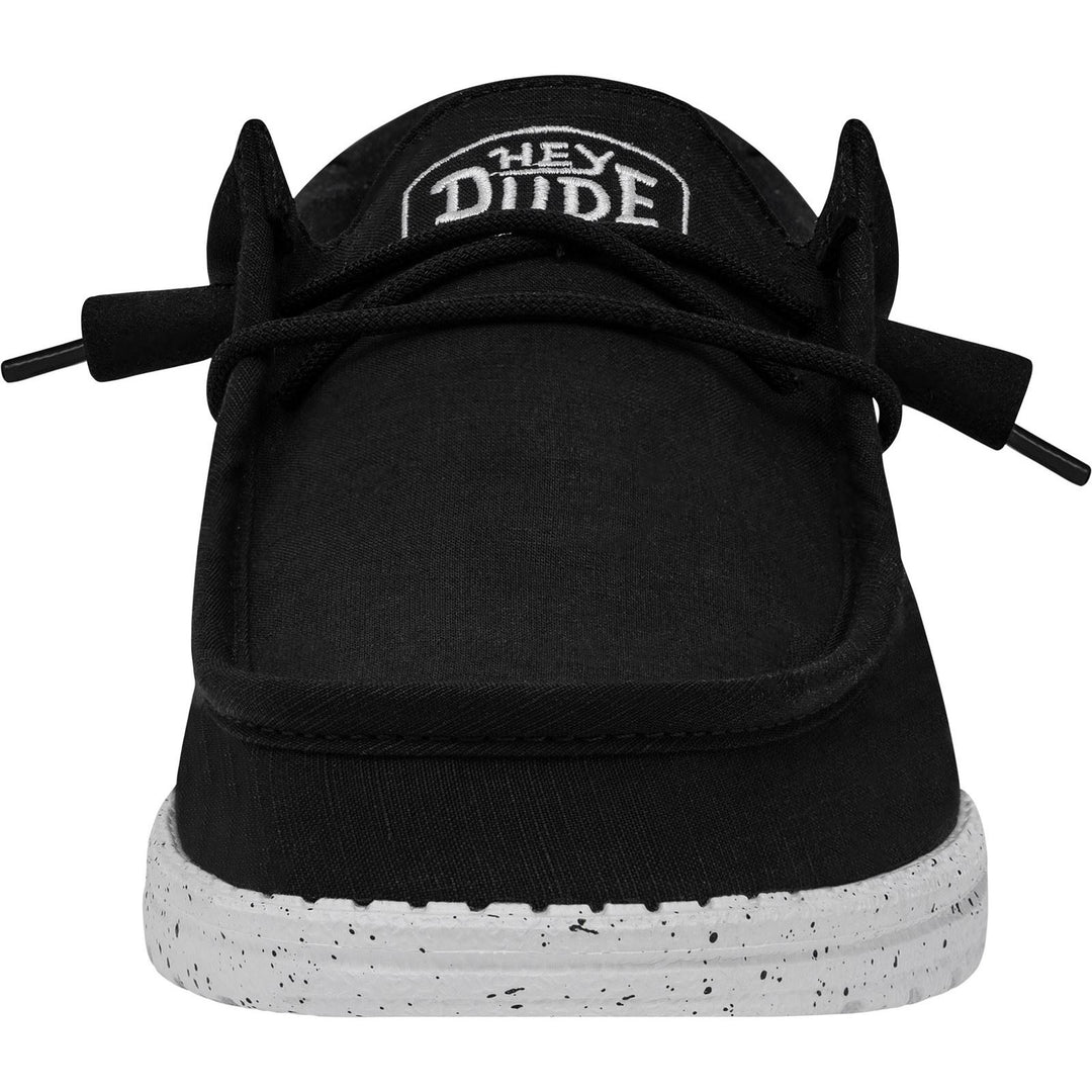Men's Heydude 40009 Wally Slub Classic Slip On Shoes - Black in Black - Image 5