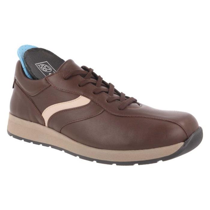 Men's Wide Fit DB Maurice Trainers in Black Leather - Image 1