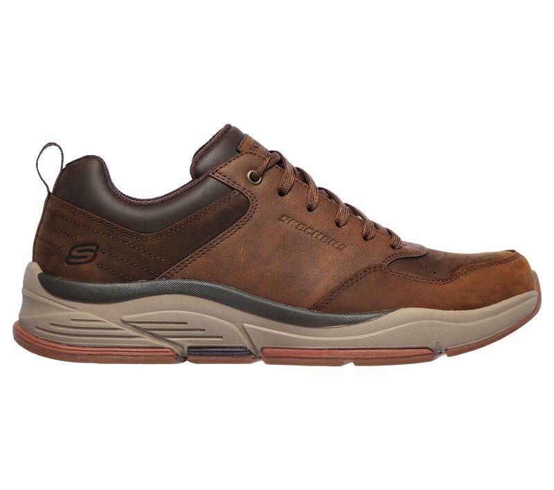 Men's Wide Relaxed Fit Skechers 66204 Benago Street Wear Treno Walking Trainers - Dark Brown in Dark Brown - Image 2