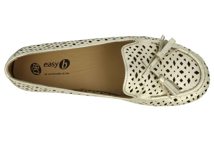 Womens Wide Fit DB Driffield Shoes in Navy - Image 1