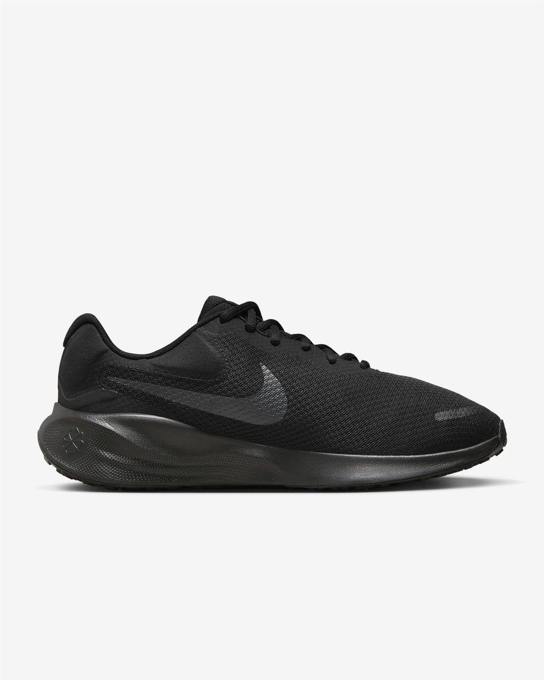 Men's Wide Fit Nike FB8501-001 Revolution 7 Running Trainers in Black - Image 2