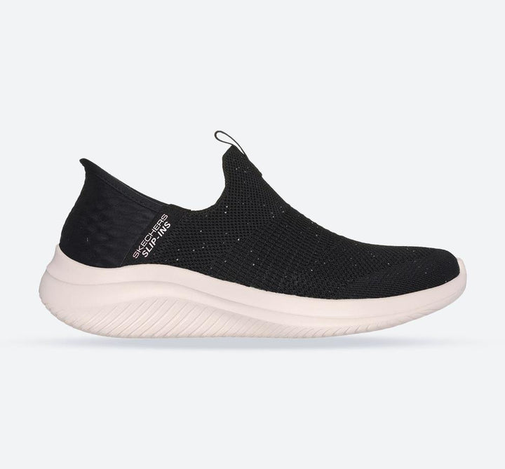 Women's Wide Fit Skechers 149594 Slip-ins Ultra Flex 3.0 Trainers -  Black/Rose Gold in Black/Rose Gold - Image 1