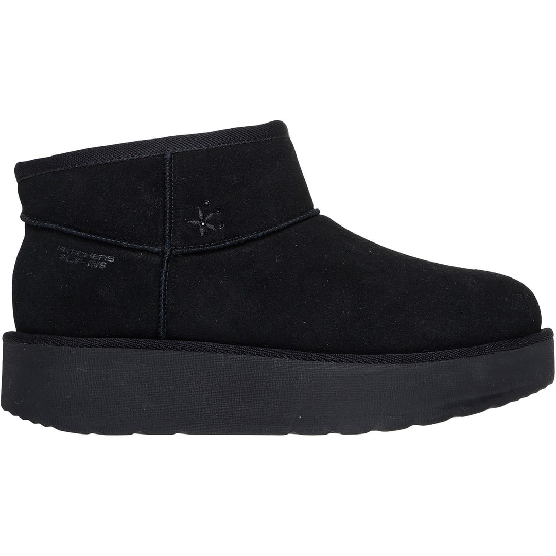 Women's Wide Fit Skechers 169143 Slip-ins Keep Cozy Boots in Black - Image 2