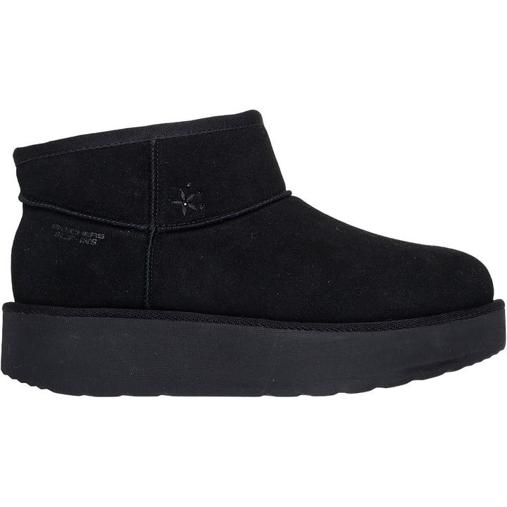 Women's Wide Fit Skechers 169143 Slip-ins Keep Cozy Boots in Black - Image 1