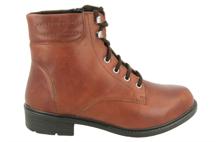 Womens Wide Fit DB Reef Boots in Chestnut Brown - Image 1