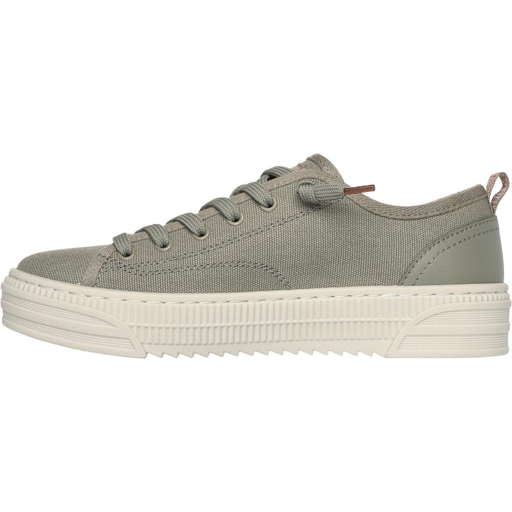 Women's Wide Fit Skechers 114640 Bobs Copa Canvas Shoes in Off White - Image 1