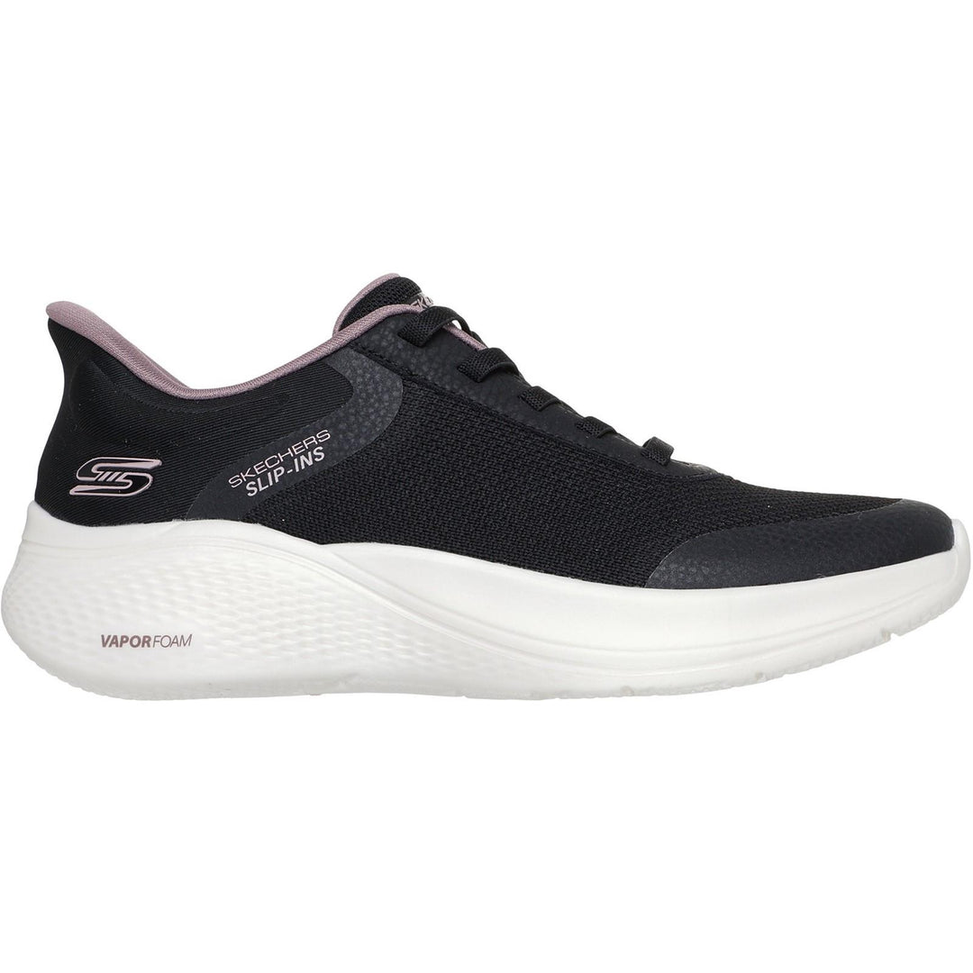 Women's Wide Fit Skechers 117555 Slip-ins Bobs Sport Infinity Vapor Glow Trainers in Black - Image 2
